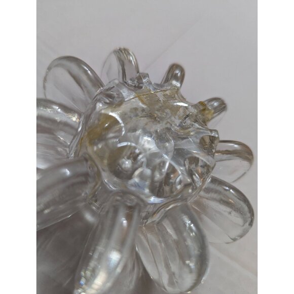 ROSENTHAL Glass MCM candle holder coin shape circle burst 4x4 inch ** PLS READ** - Picture 7 of 8